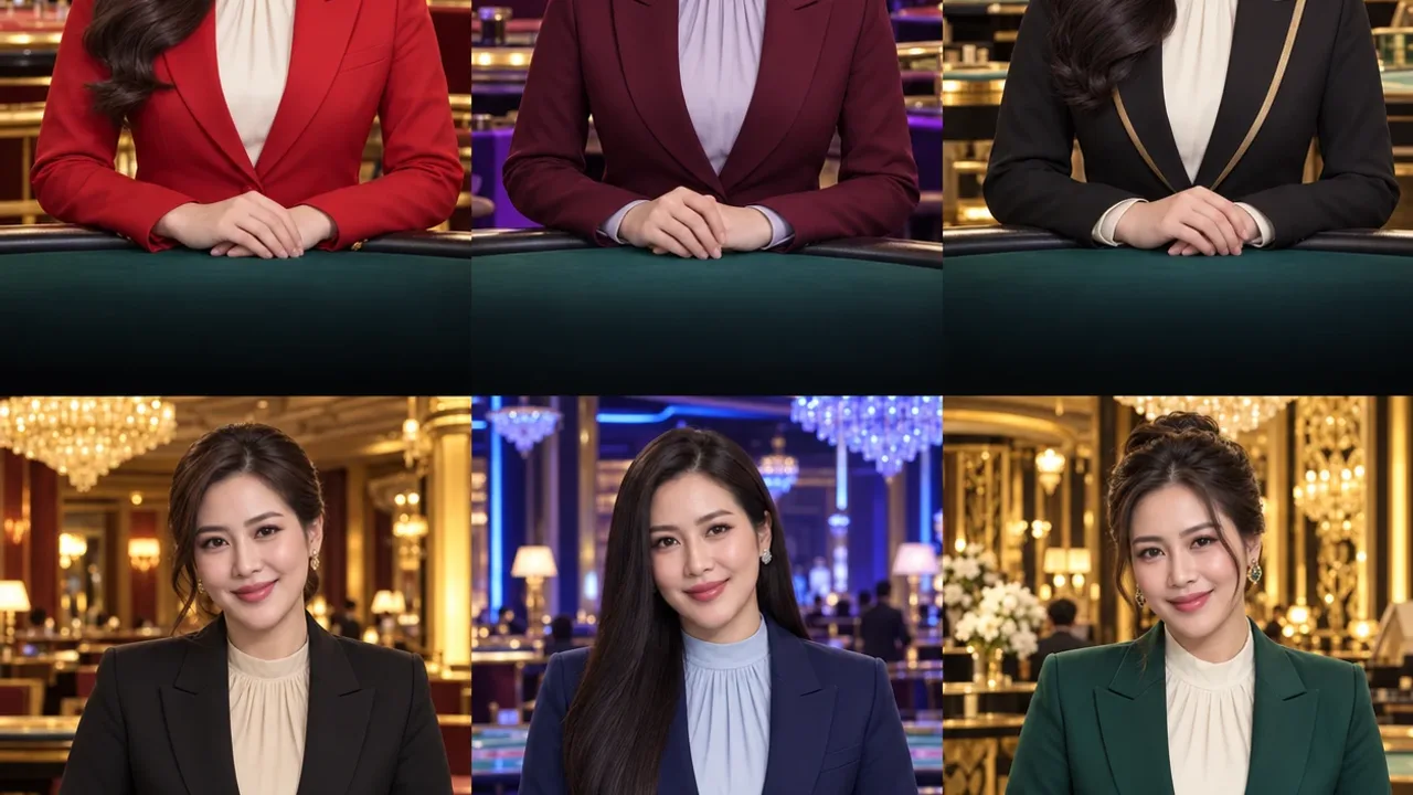 มือวางไพ่บนโต๊ะบาคาร่าอย่างสุภาพโทนดำทอง